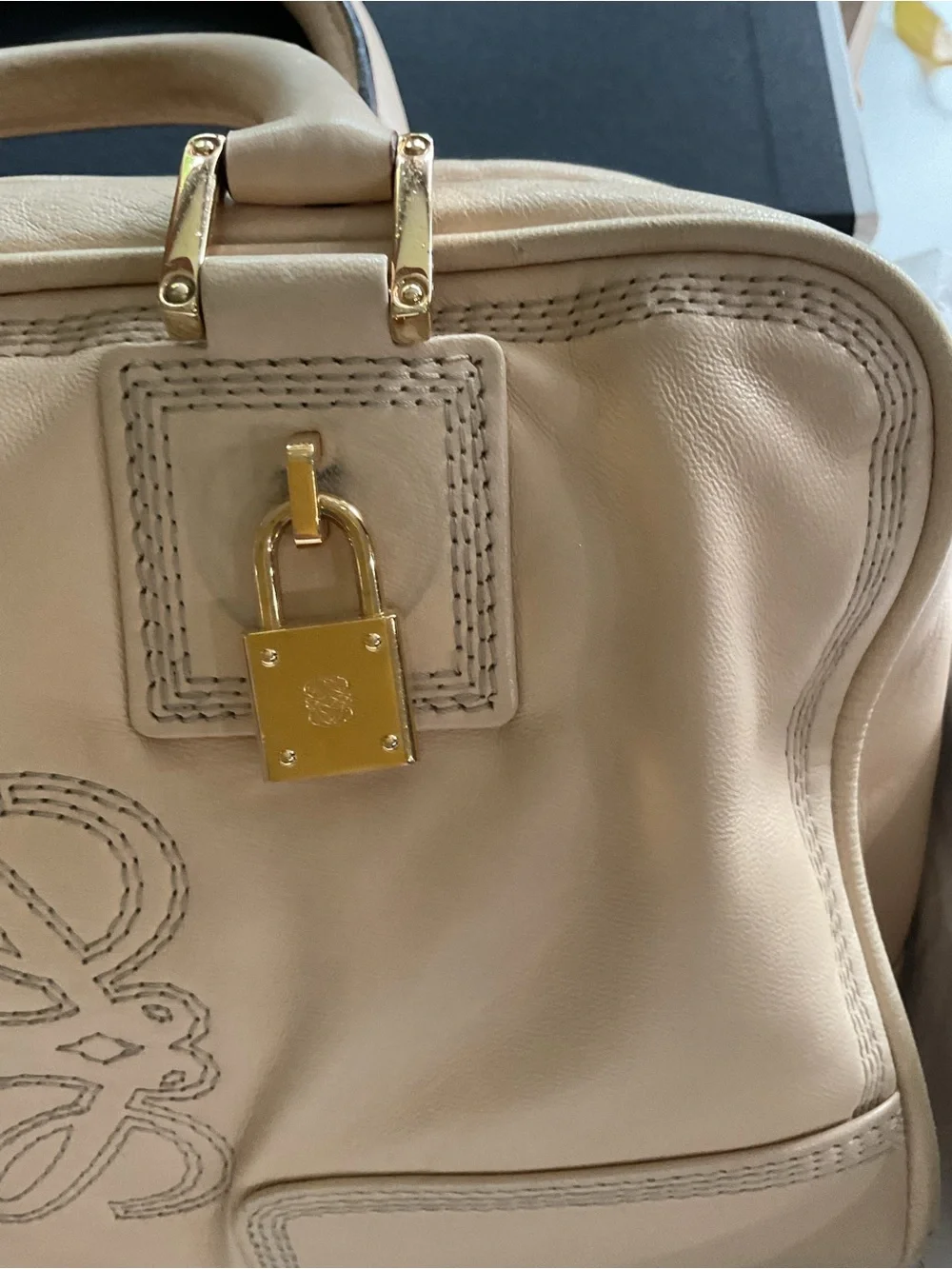 Loewe Amazona Soft blush Leather Satchel Bag